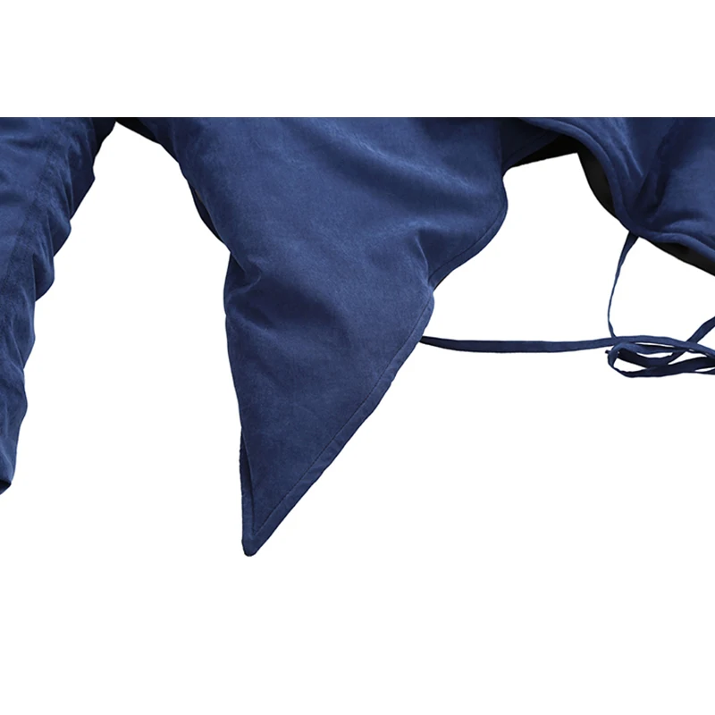 Bleu Foncé Mode L186 Grande Cordon Coton Taille À Manches Printemps Nouveau Femmes Veste 2019 Matelassé Hiver manteau col Navy Blue V Longues zMUSVpq
