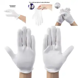 Этикет официанты драйверы ювелирные изделия Твердые дышащие 17 г Упаковка белый перчатки унисекс