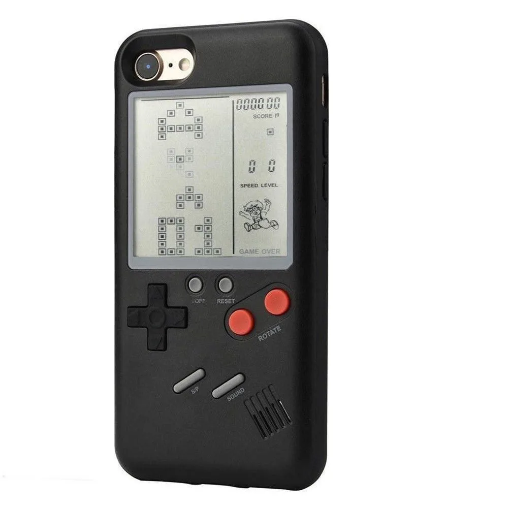 

for iphone x retro Tetris Soft PC Silicone stress reliever for Gameboy phone case