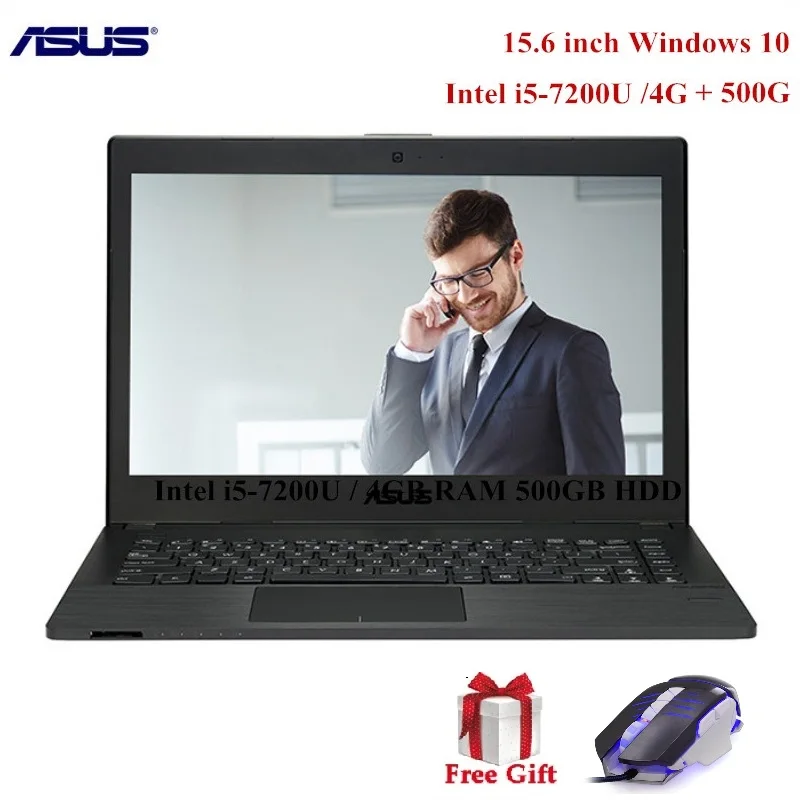 

ASUS P2540UV7200 Notebook 15.6 inch Windows 10 Pro Intel i5-7200U Dual Core 2.5GHz 4GB RAM 500GB HDD Laptop Fingerprint HDMI