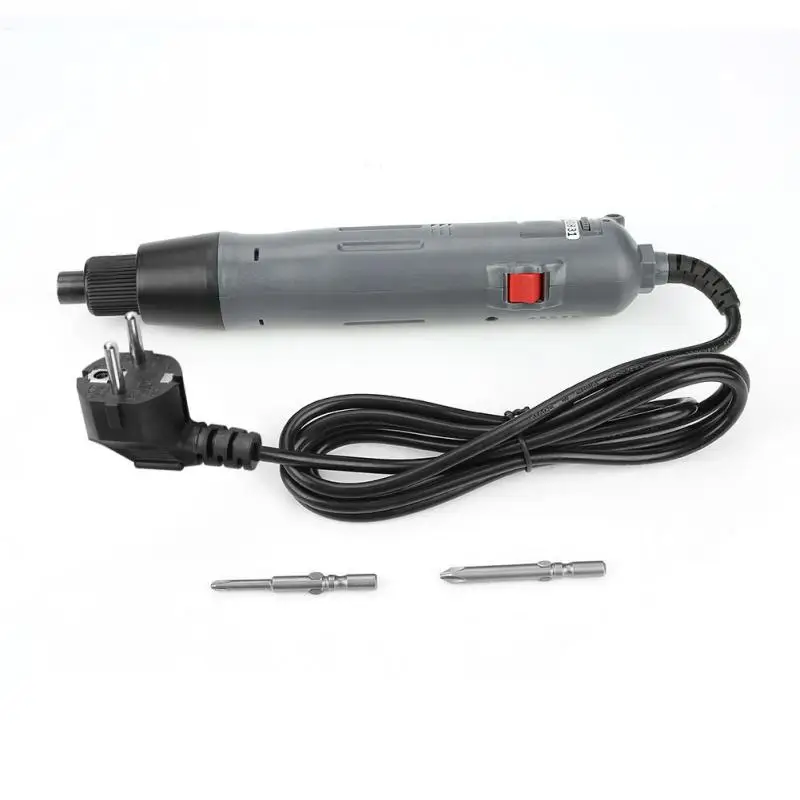 

Hot 220V 1.5N.m 1300RPM Electric Screwdriver Handheld Straight Shank Screwdriver Bidirectional Adjustable Power Tools fashion