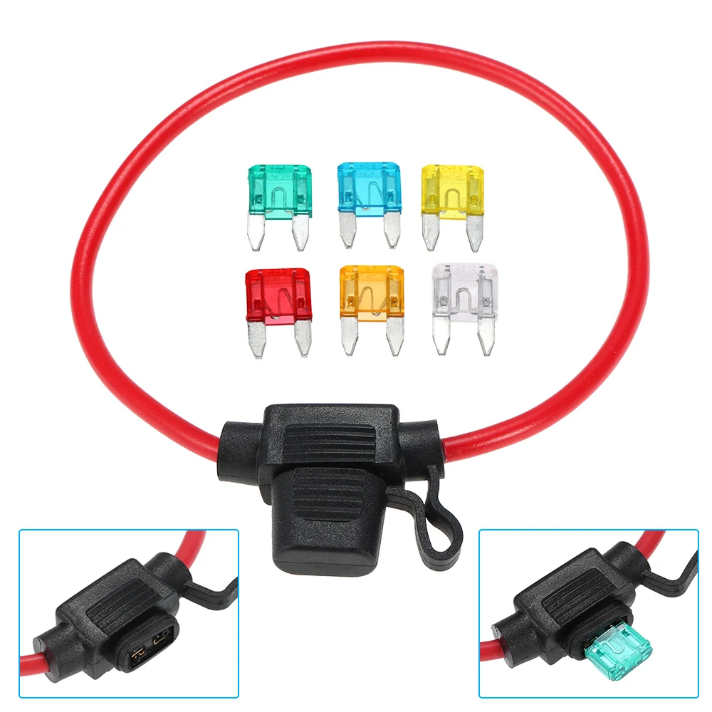 KKMOON 12V 30A автомобильный встроенный мини держатель предохранителя с 6