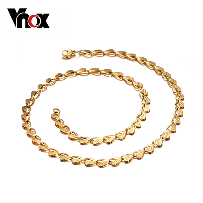 

10Pcs/lots Wholesale 20inch Leaf Chain Gold Color Choker Necklace Statement Jewelry