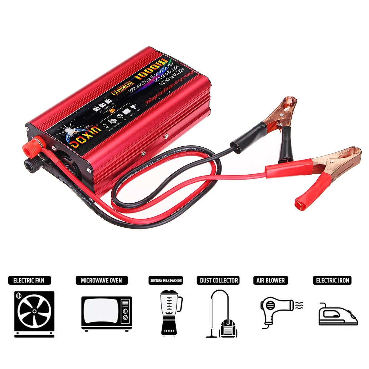 

1000w 12V 24V 48V 60V dc to AC Universal Car Power Inverter Charger Converter Home Inverters Power USB Plug Port Sine Wave