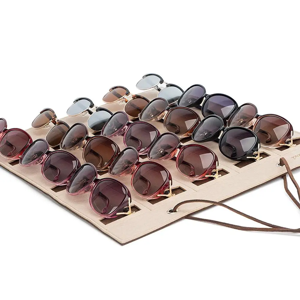 Sunglasses Organizer Storage Hanging Sunglasses Eyeglasses Wall Organizer15-port Storage Bag Home Supplies For Women Man
