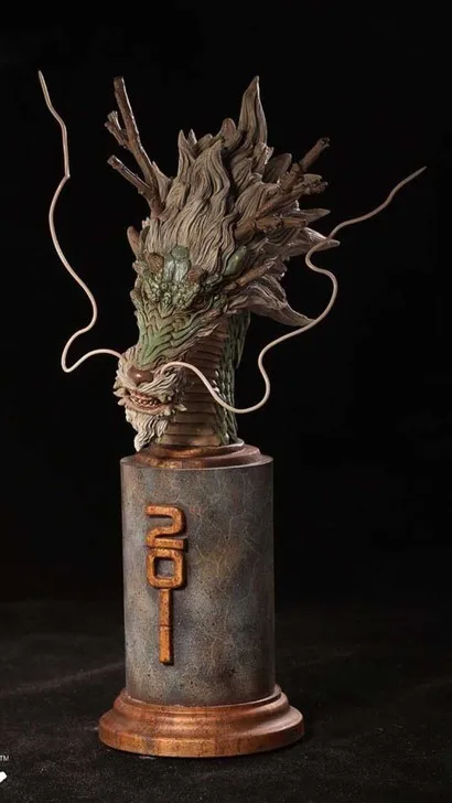 

Resin Figure Kit Dragon Queen with Base Resin Figure Model Kit