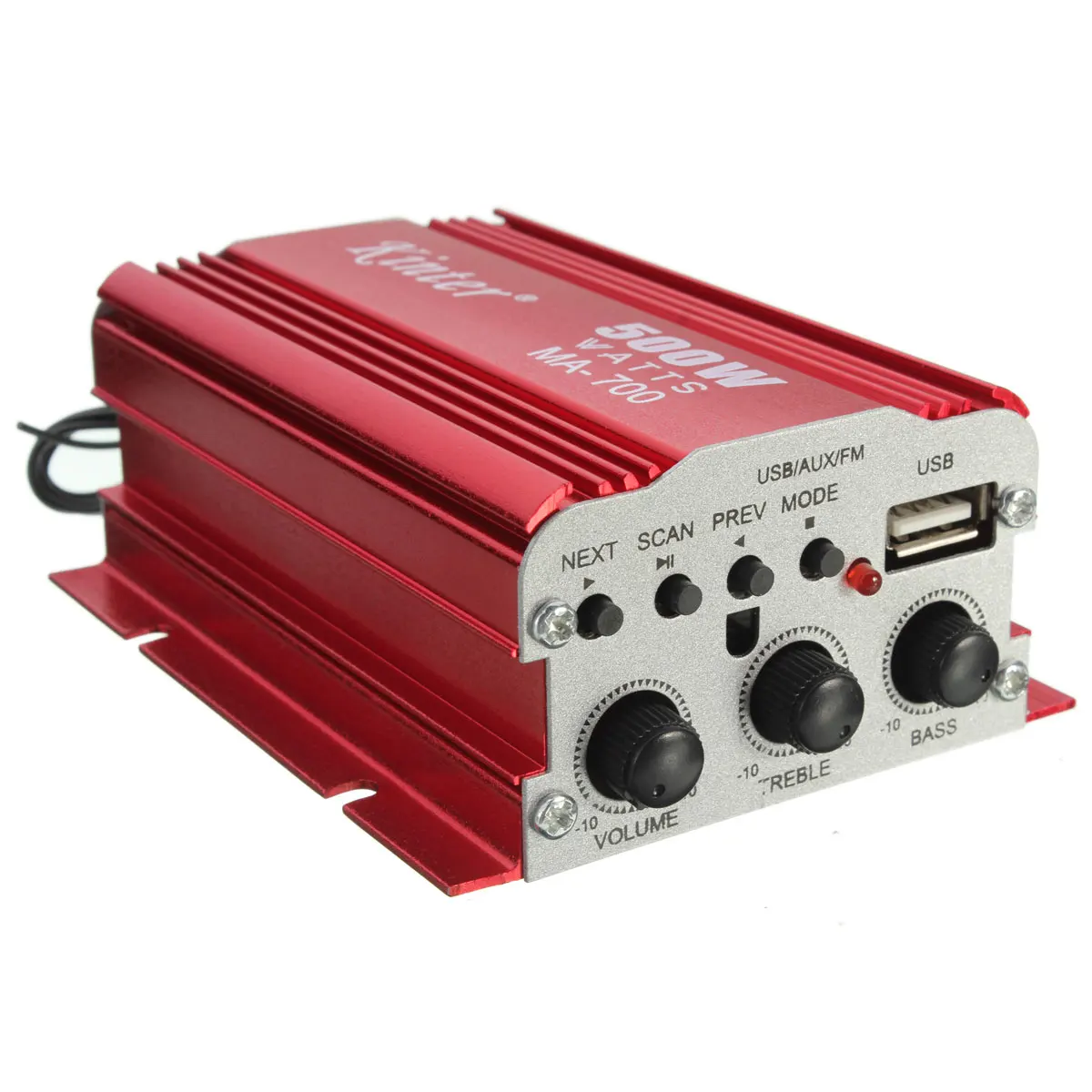 500W 12V MA-700 автомобиля мотоцикла мопеда 2CH 2 канальный аудио усилитель USB MP3 FM Красный Авто Аудио Мощность усилитель плеер