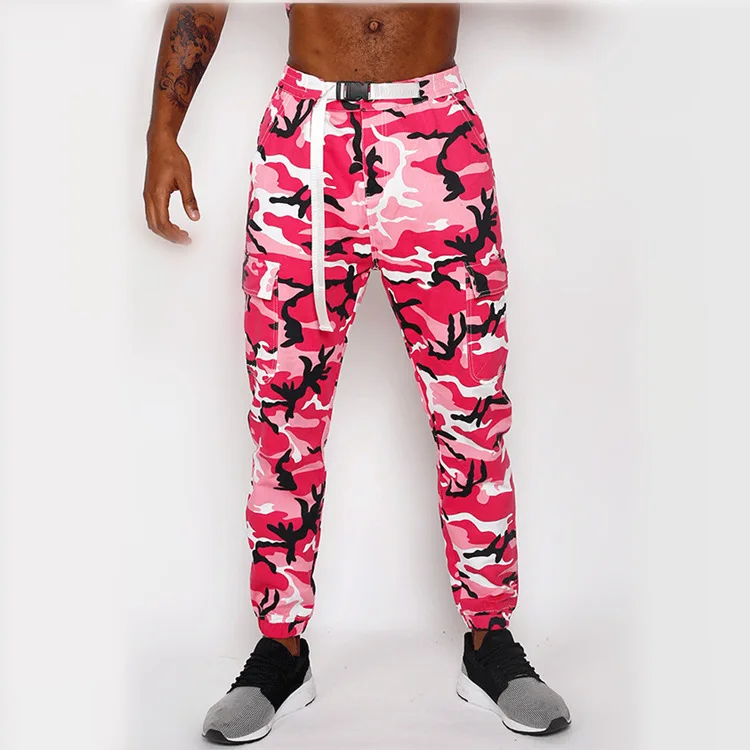 

Mens Camouflage Cargo Sweatpants Causal Loose Plus Size Joggers Pants Men with Belt Tactical Military Trousers Battle Fatigues
