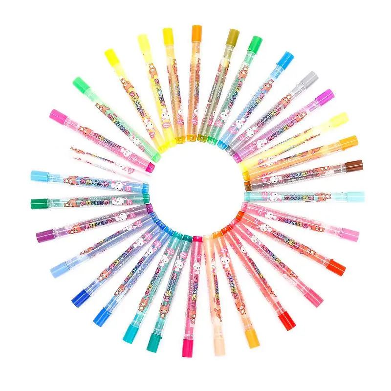 Вращающийся масляная пастель комплект 18/24/36 Цвет граффити мелки для смываемых рисунков для Для детей