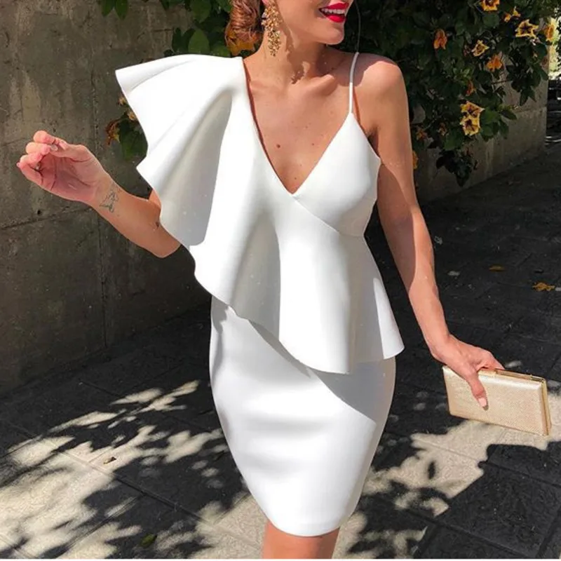 Летнее сексуальное Белое платье с открытой спиной vestido kleider модная женская одежда