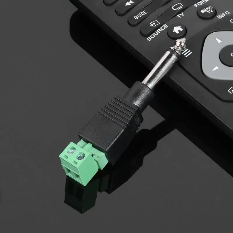 Моно TS 6 35 мм штекер в AV винт видео Balun терминал моно jack 2 контактный клеммный блок