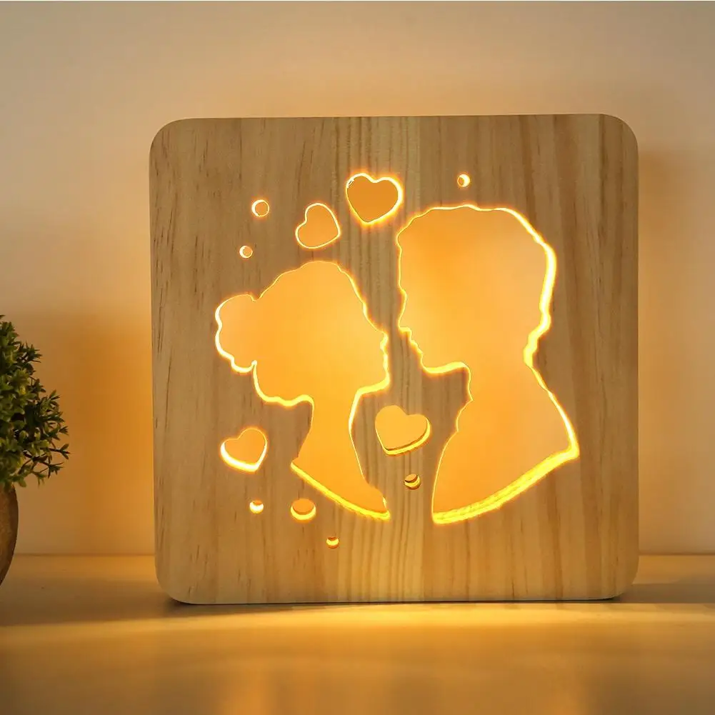 

Smart PIR Motion Sensor Night Light Modern Adjustable Wooden Dimmable Beside Desk Table Lamp Touch Sensor Night Light