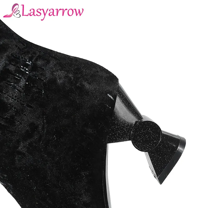 Lasyarrow/Брендовая обувь женские ботильоны в стиле панк модная на молнии Botas Mujer цвет