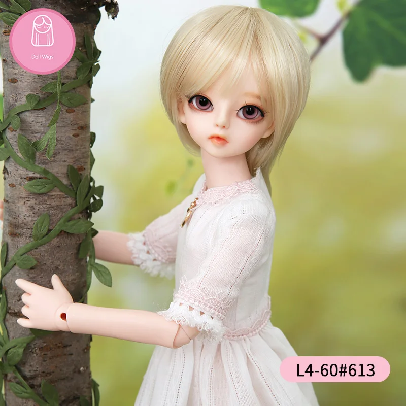 

Wig For BJD Doll free shipping size 7-8inch 1/4 high-temperature handmade wig long hair bjd sd doll Wigs in beauty Short hair