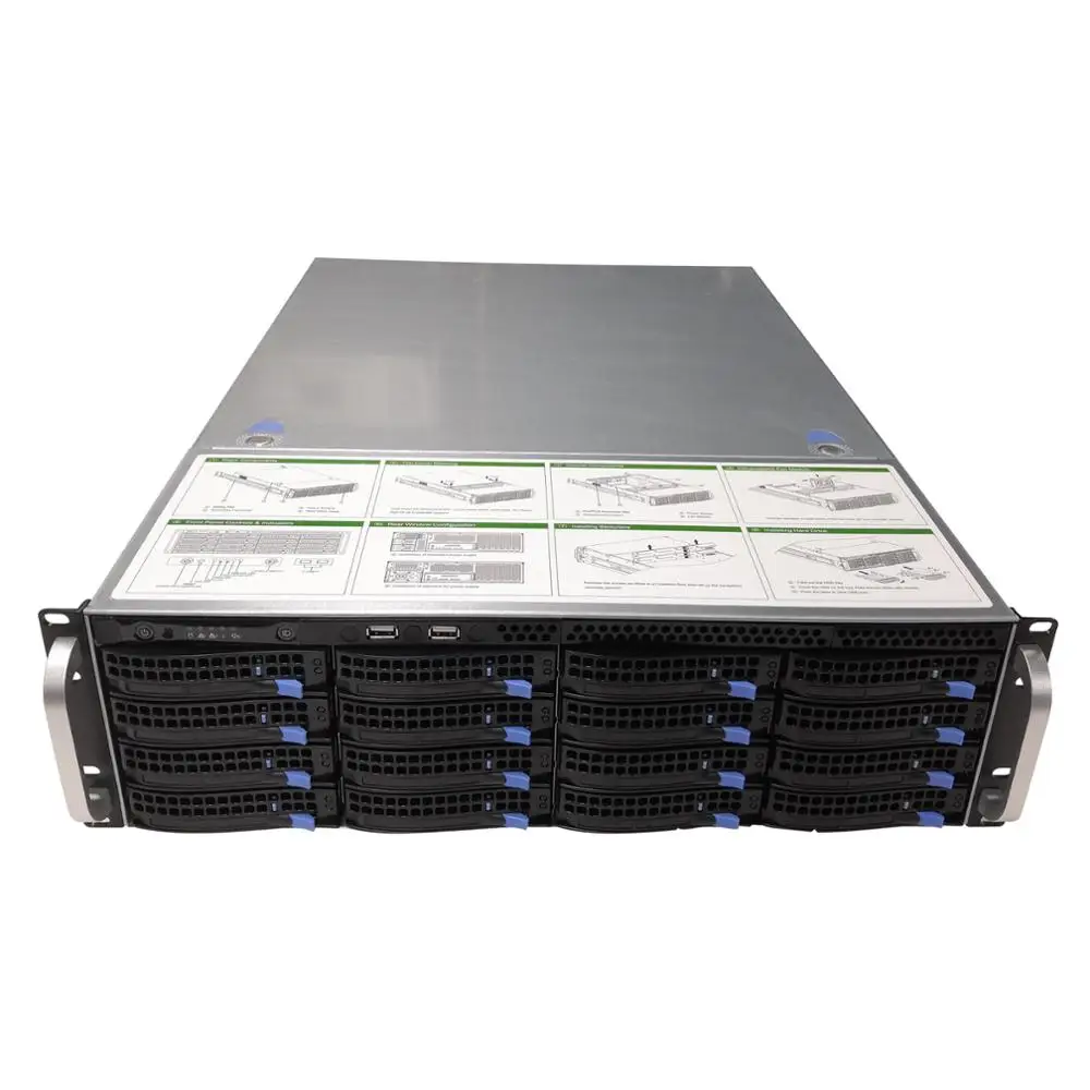 high quality 3U rack-mount hot-swap chassis 19 inches 16 drive bays storage server S365-16 6GB MINI SAS 6GB expand backplane