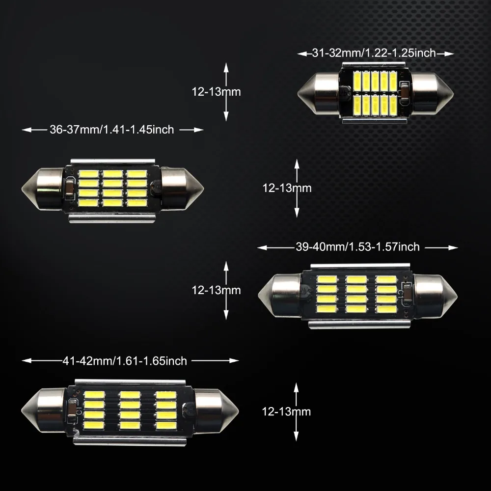 1 шт. автомобильный светильник 31 мм 36 39 41 CANbus C5W лампа SMD для Audi Volkswagen Mercedes Benz BMW E36 E46