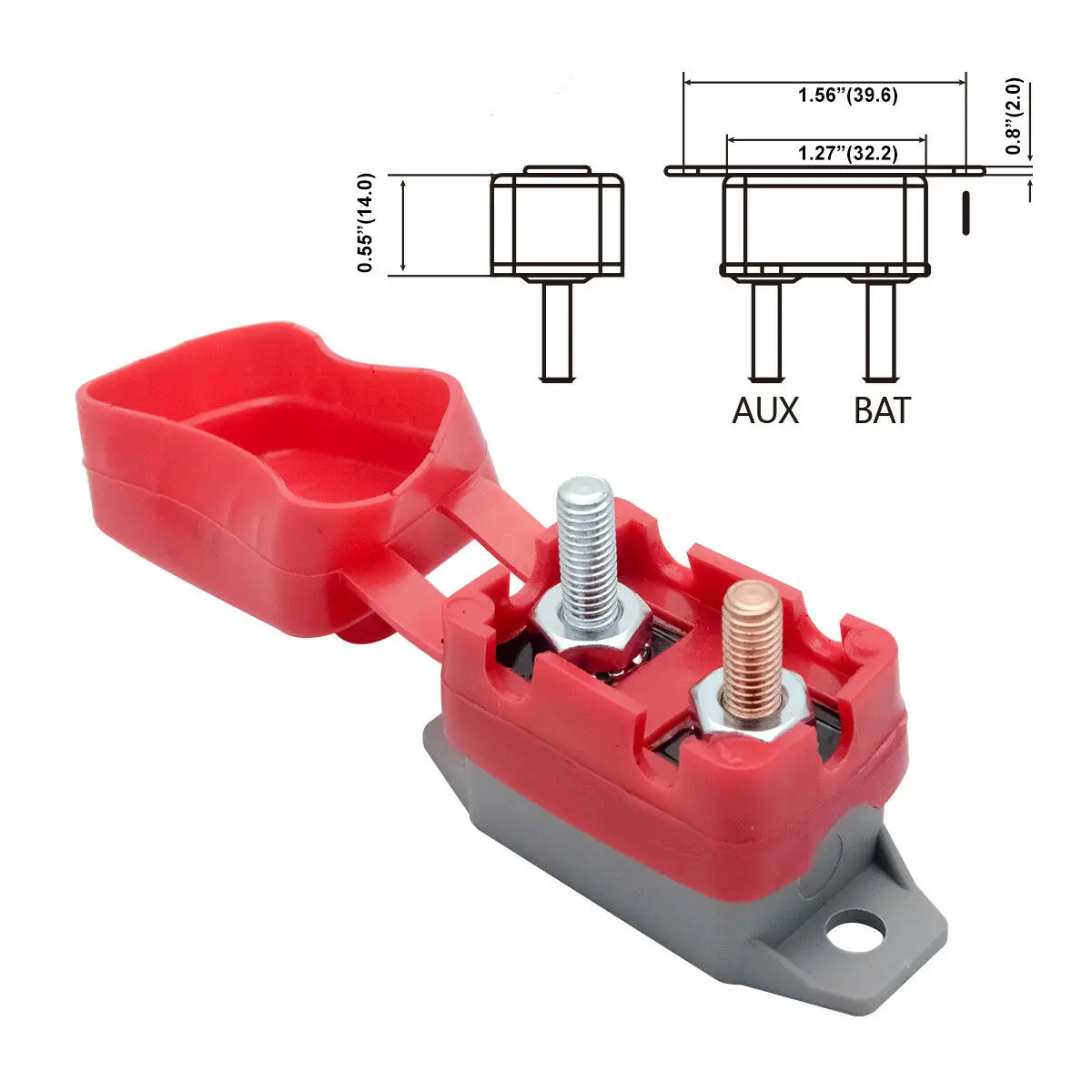 40A AMP 12V автоматический выключатель и крышка двойной батареи Предохранитель