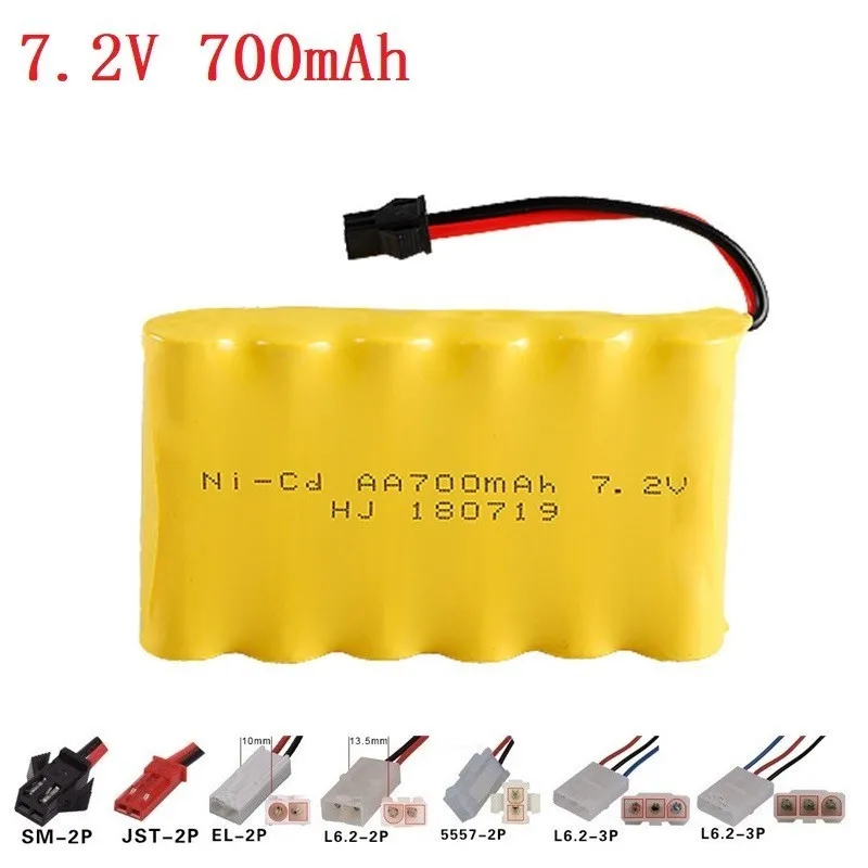 7.2V 700MAH Ni-cd battery group Remote Control toy electric lighting security facilities 6*AA RC Toys Cars Gun Tank Ship | Игрушки и