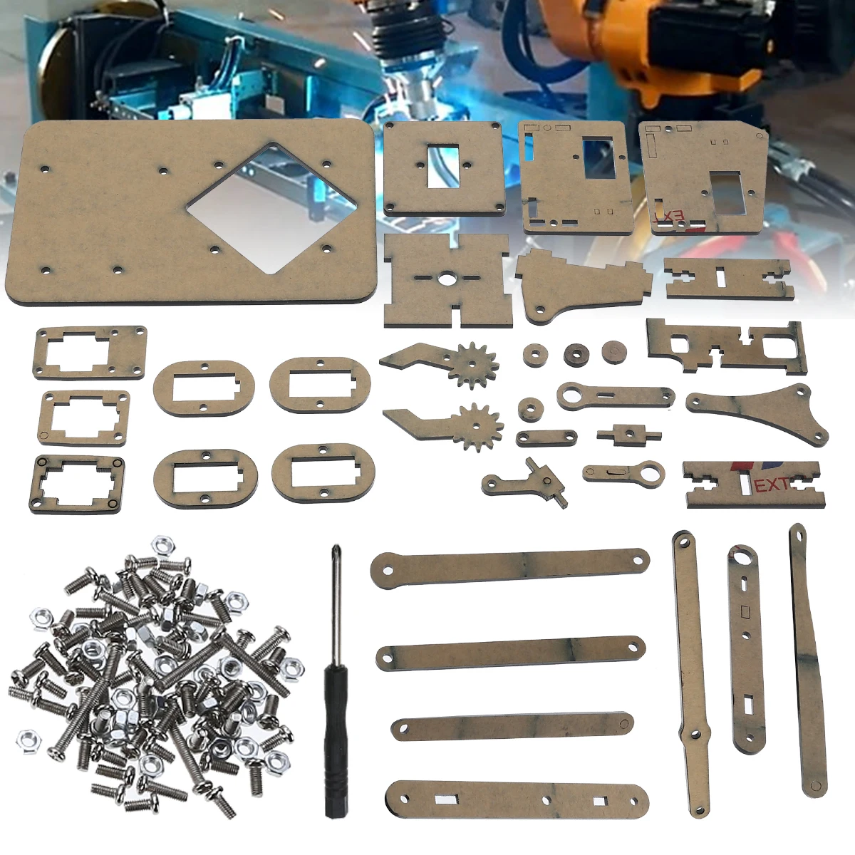

ABS & Metal DIY Robot Arm Claw Kit Mechanical Grab Manipulator Assembled Set Manual DIY Assembly Robot Arm