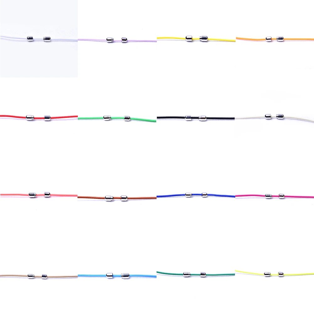 1Pair Unisex Lazy Elastic No tie locking Round Shoe Laces Children Adult Quick Candy Color 100cm Round Metal Head Shoelaces