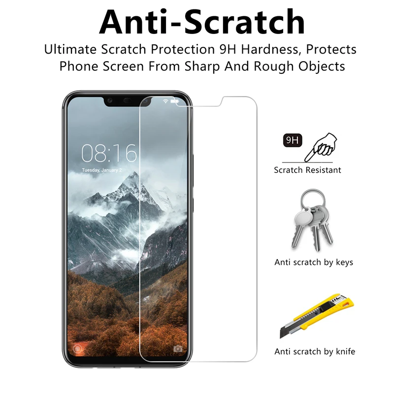 2.5D Защитная пленка для экрана Huawei PSmart 9H P Smart покрытие из закаленного стекла на FIG