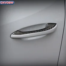 4 PCS Per porsche macan Auto Esterno Accessori In Fibra di Carbonio Maniglia Della Porta 3D Sticker Car Styling 2014-2018