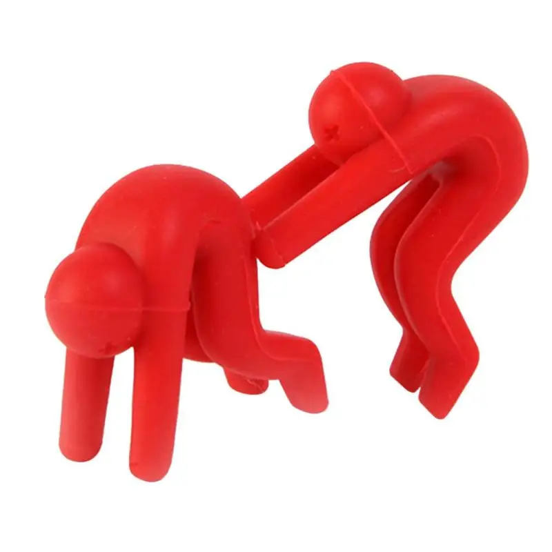 

Small Man Silicone Phone Bracket Universial Anti-overflow Pot Rack Home Kit