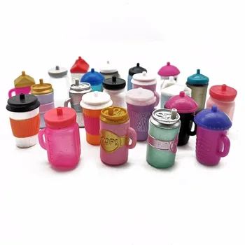 

5pc Pvc Mini Water Bottle Artificial Milk Bottle Dollhouse Ornament Craft Miniature Fairy Garden Decoration DIY Accessories