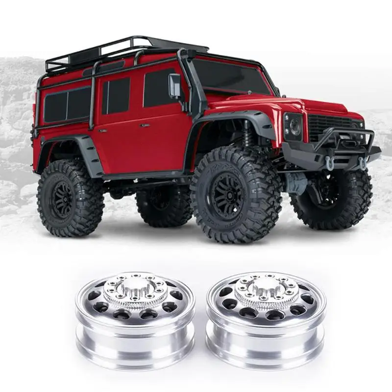 

2pcs Speed Aluminum Front Wheel Metal Alloy Front&Rear Wheel Rim For 1/14 Tamiya Tractor Truck RC Climbing Trailer Cargo Truck