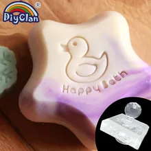 Утенок ручной работы мыло штамп плесень прозрачный Happy Bath Diy органическое стекло мыло решений печать с ручкой акриловые главами на заказ