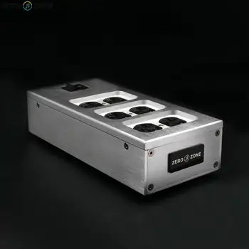 

Aluminum Electrical Outlet HIFI Power Socket American Standard 6 Seats Power Supply Array Socket
