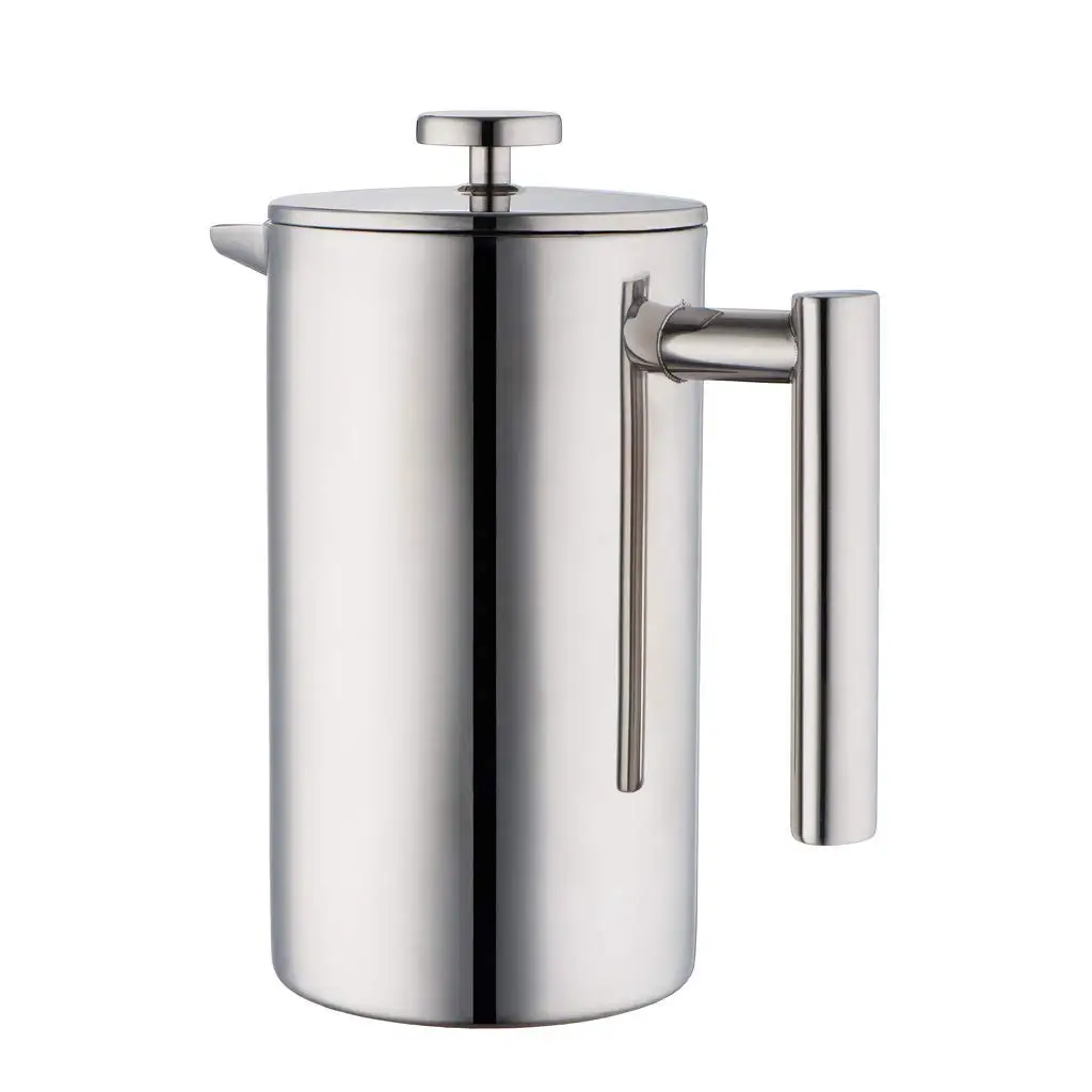 

Hot-Stainless Steel French Press Coffee Maker | Double Walled Insulated Coffee & Tea Brewer Pot & Maker | Keeps Brewed Coffee