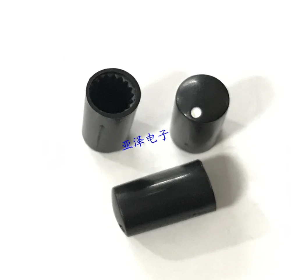 

7.5*14MM potentiometer knob 6MM serrated hole potentiometer matching hat black