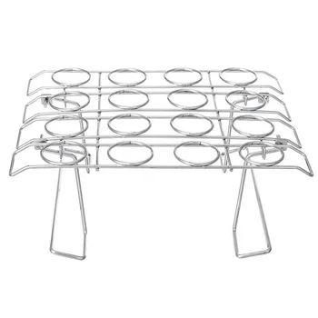 

LICG-Stainless Steel Ice Cream Cone Display Rack Stand Diy Ice Cream Cone Holders Baking Cake Cone Cupcake Cooling Tray Rack H