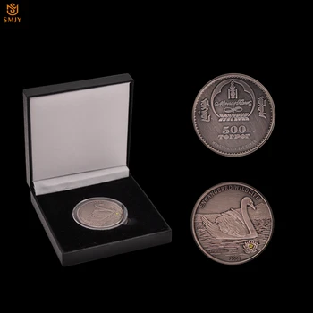 

2006 Mongolian Endangered Protected Animal Cygnusolor With Diamond Asia Antique Silver Souvenir Coin W/Luxury Box