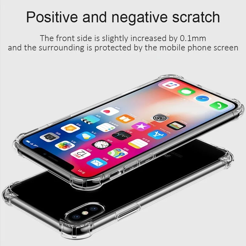 

Airbag Drop Protection Clear Case For Iphone 8 7 6 6s Plus X Thickened Cases For Apple Phone Xs Xr Xs Max Transparent Back Cover