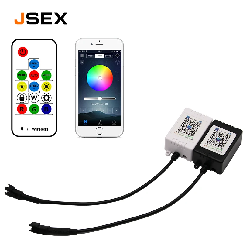 

5V To 24V Bluetooth LED Controller For LED Strip Remote Control RGB Music Bluetooth LED Controller Remote Control Symphony Color