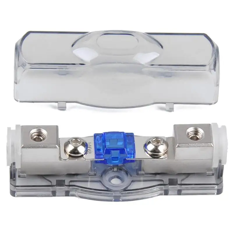 

VODOOL Car Styling Audio 60AMP Mini ANL Auto Replacement Parts Fuse Holder Block 4/8 GA IN 4/8 GA OUT with Fuse Holder Block Box