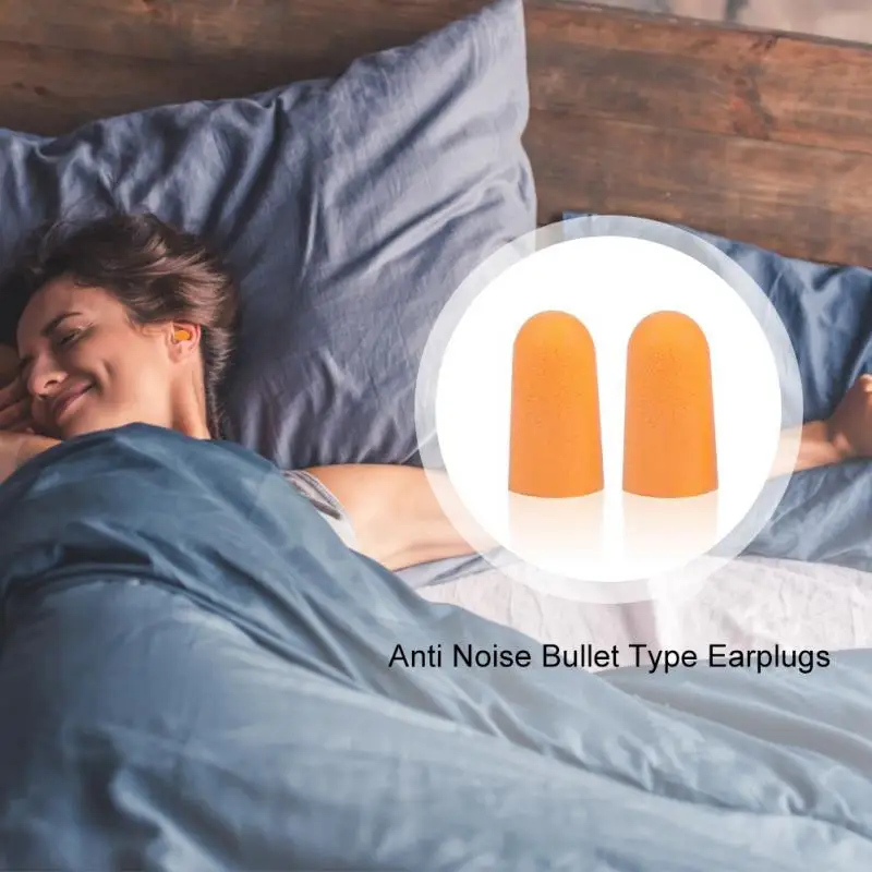 

10 Pcs Anti Noise Bullet Type Earplugs Genuine Security Soundproof Earplugs Without Lines Compact Design Good Sound Insulation