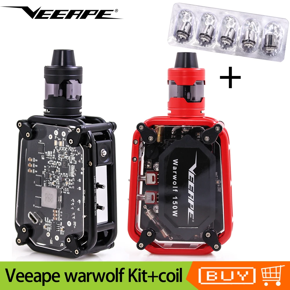 Оригинальный Veeape warwolf Vape комплект 150 Вт Лазерный современная электронная