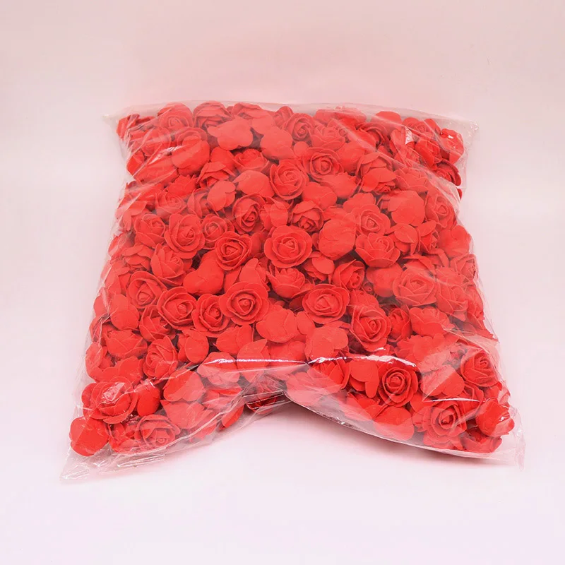 

500Pcs/Lot These Flowers Are Used To Decorate Flores Man-Made Decorative Roses Head Rose Bear Wedding House Artificial Flower