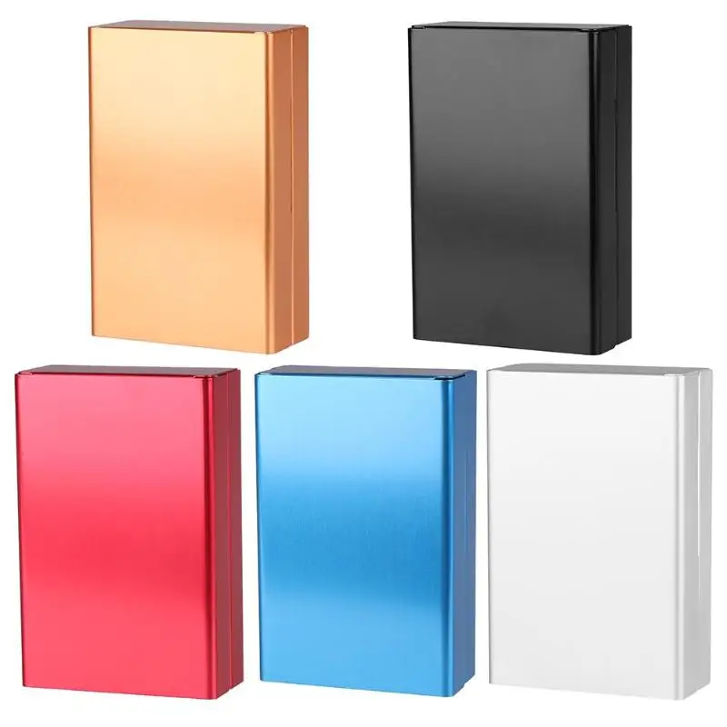 

Ultra Thin Fashion Pipes Creative Personality Cigaret Case Slim Metal Slider Cigarette Box Aluminum Gift Box Cigarette Holder