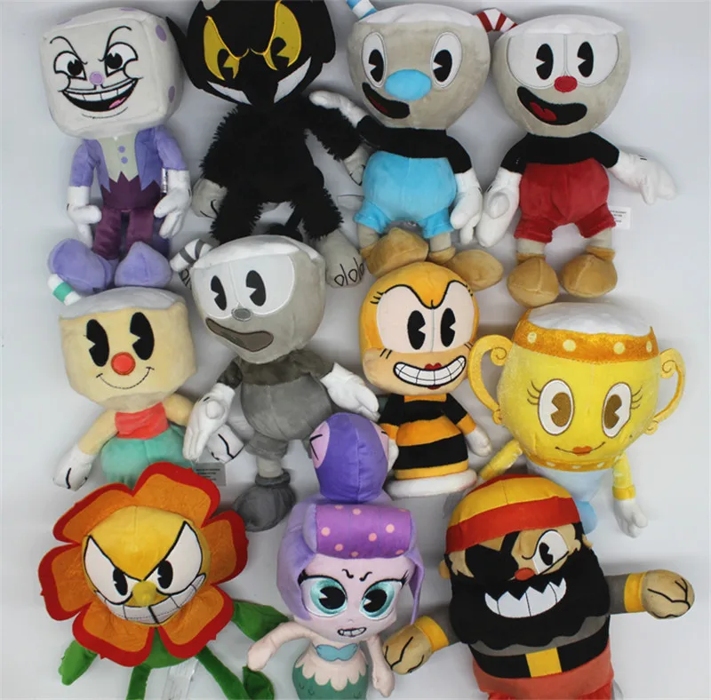 Cuphead игрушка плюшевая игра Chalice Mugman BOSS King Dice Ms. кукольная фигурка kawaii кукла 25 36 см