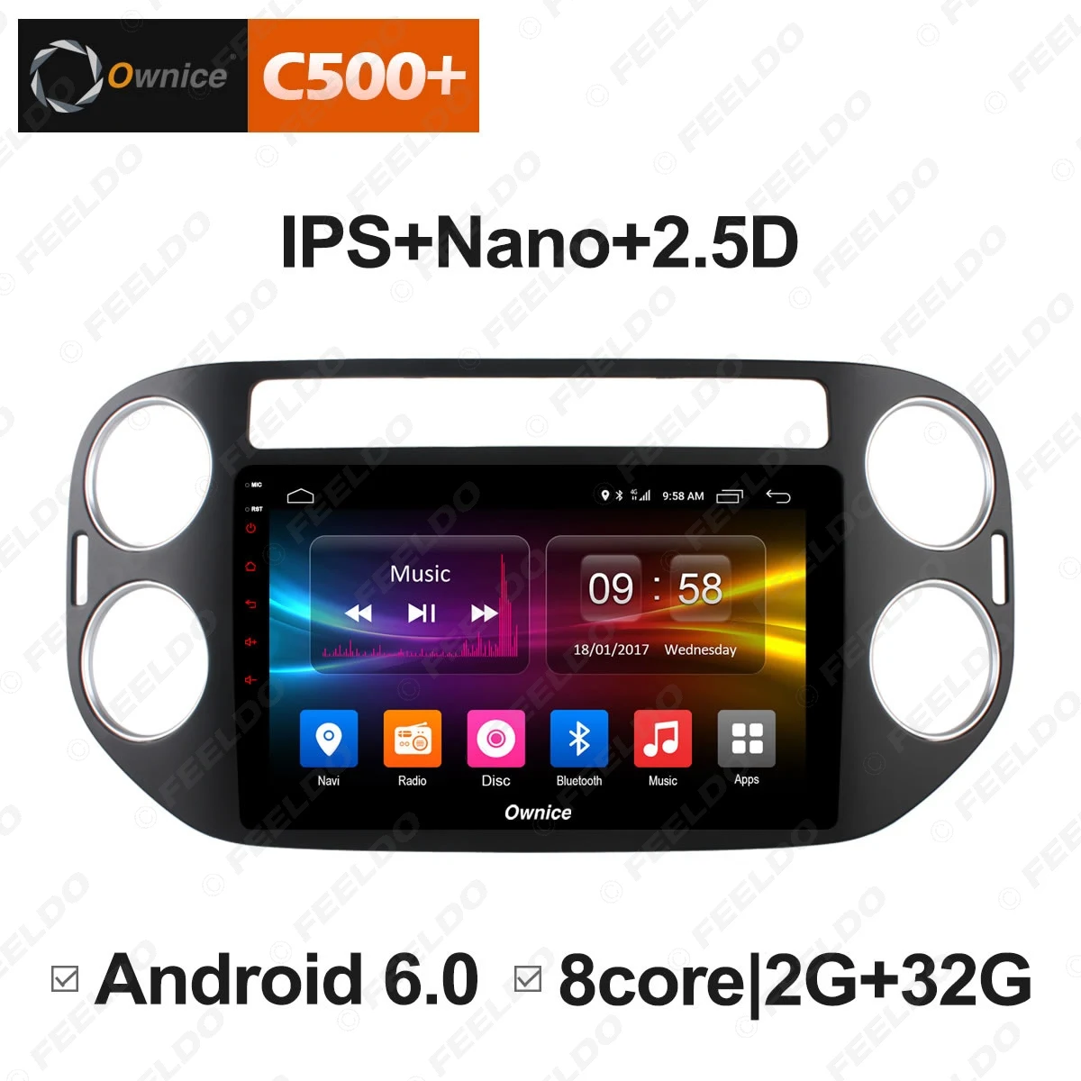 Flash Deal LEEWA 9 " 2.5D Nano IPS Screen Android 8.1 8-Core/DDR3 2G/32G/4G LTE Car Media Player With GPS/FM For Volkswagen Tiguan 10-16 3