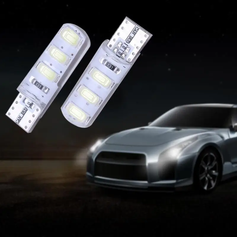 2 шт. 5 Вт 6 светодиодный s 5730 SMD W5W T10 Автомобильный светильник с силиконовым