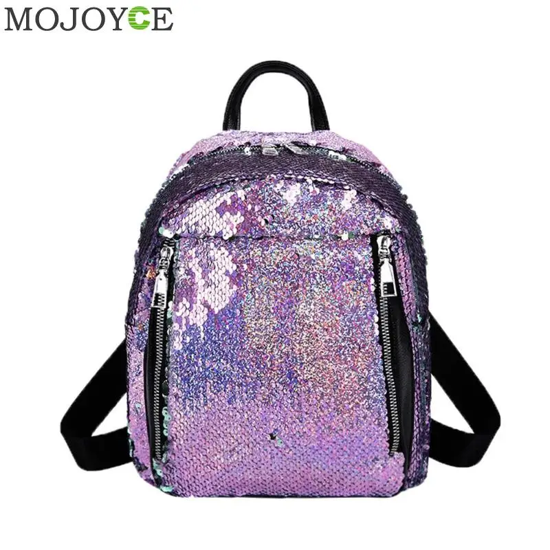 

Shining Women Bling Sequins Backpacks Teenage Girls Travel Large Capacity Bags Portable Party School Bags Shoulder Bag for Lady
