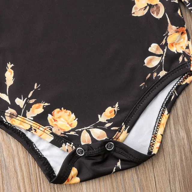 Pudcoco Girl Jumpsuits 0-24M Baby Girl Flower Off Shoulder Romper Jumpsuit+Leg Warmers 3Pcs Outfit Clothes