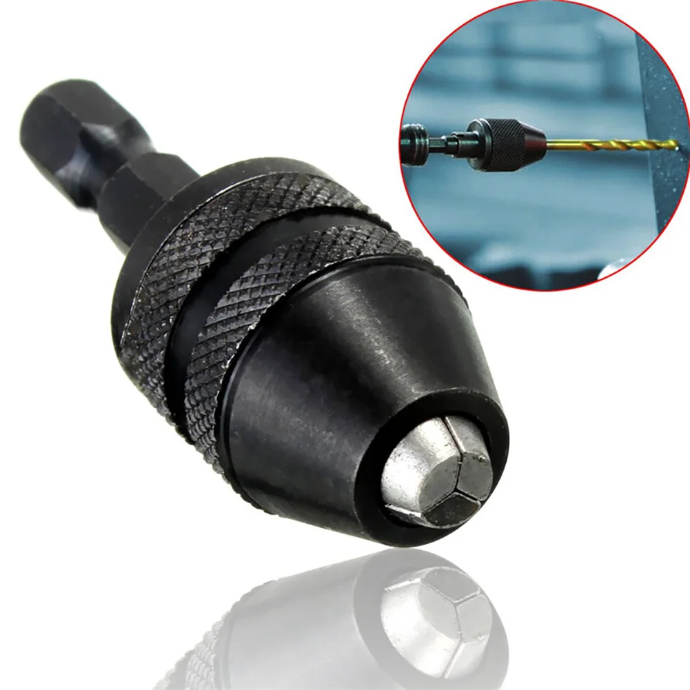 

0.3-3.6mm 1/4'' Hex Shank Keyless Chucks Adapter Drill Bit Quick Change Driver Hex Shank Adapter Converter Hexagonal Handle