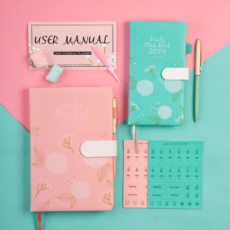 

Colour 2019 Schedule English Edition Notebook A5a6 Efficiency Manual Calendar Originality Notebook