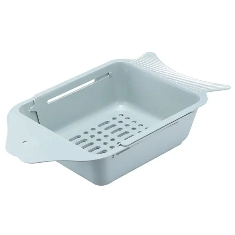 

1 pc Sink Drain Rack Plastic Multifunction Scalable Kitchen Tableware Holder Storage Basket Fruit Vegetable Organizer Shelf